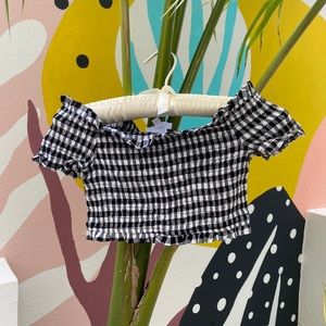 Gingham crop top